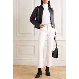 GOLDSIGN Womens The Nineties Boot Cut High Waist Jeans White Size 29